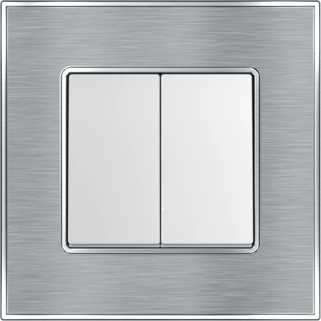 YULE 16Amp. 2Gang 2Way Switch Silver