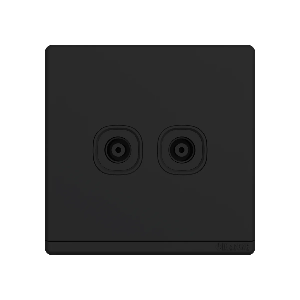 ODESSA 2Gang TV Co-Axial Outlet (75Ohm) Black Matte