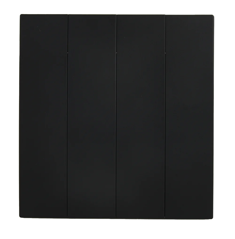 VIRAGO 4Gang 1Way Switch Black