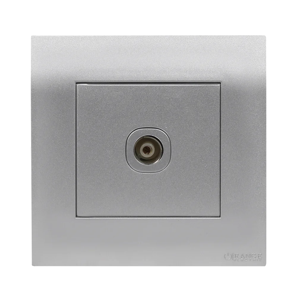 AKOYA 1Gang TV Co-Axial Outlet (75Ohm) S/Matte with S/Matte Surround