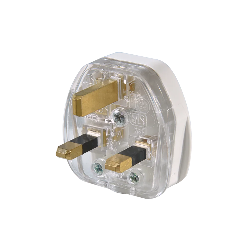 13Amp. Plug Top with Fuse White