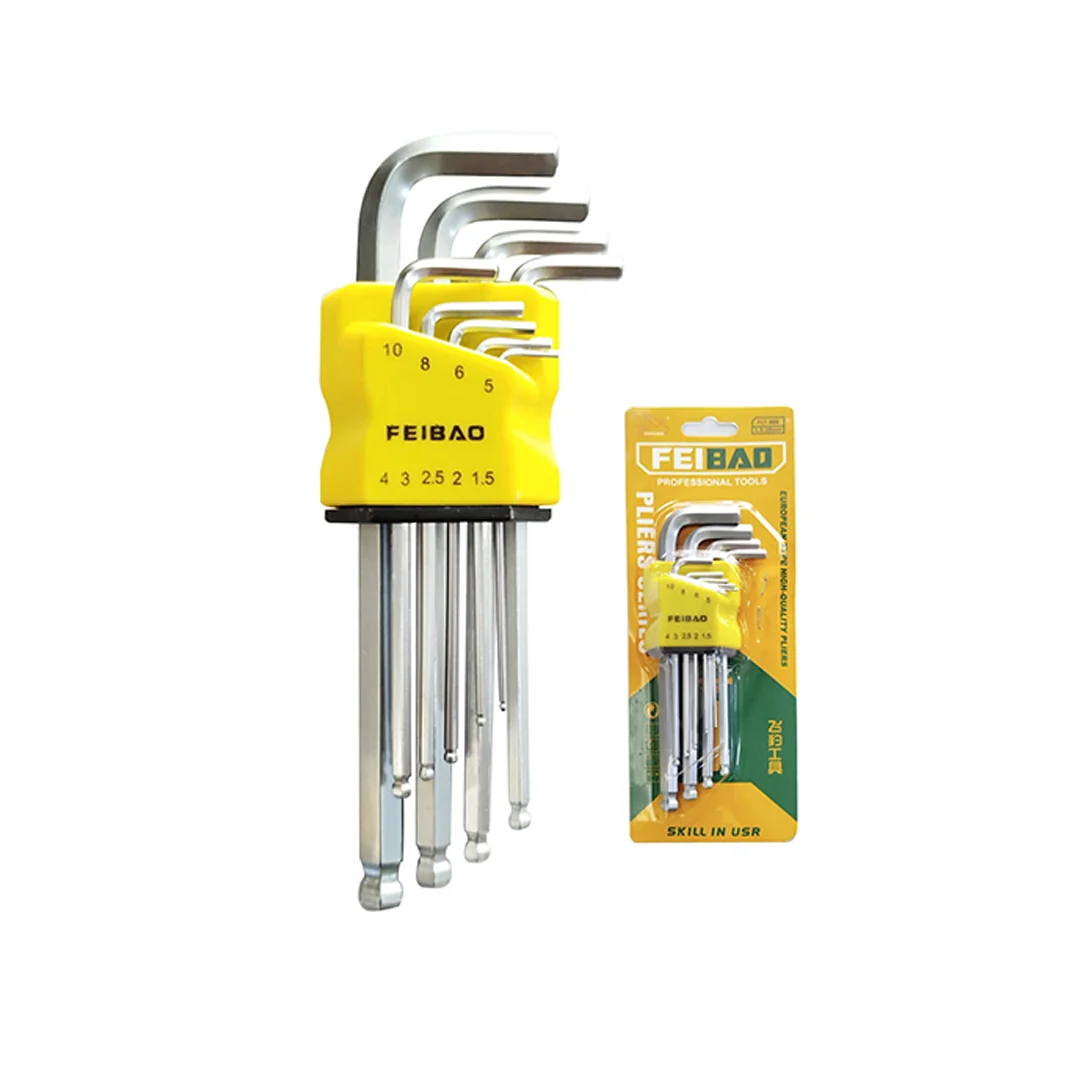 FEIBAO ALLEN KEY HEX KEY (1.5 – 10) mm 9PCS – F17 – 888
