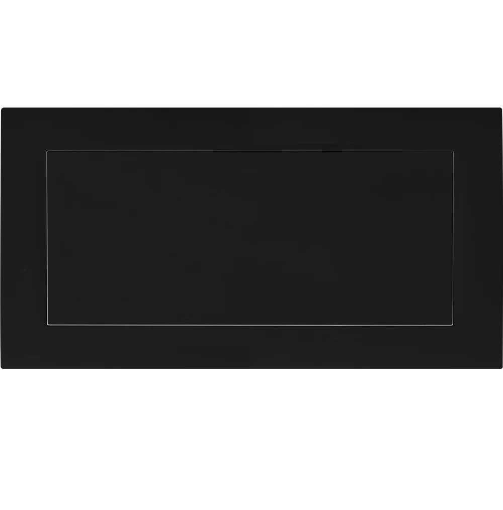 VIRAGO 2Gang Blank Plate Black
