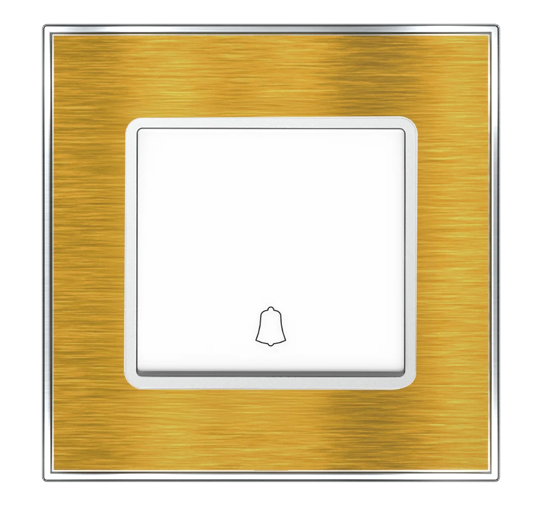 YULE 16Amp. 1Gang 1Way Bell Press Switch Gold