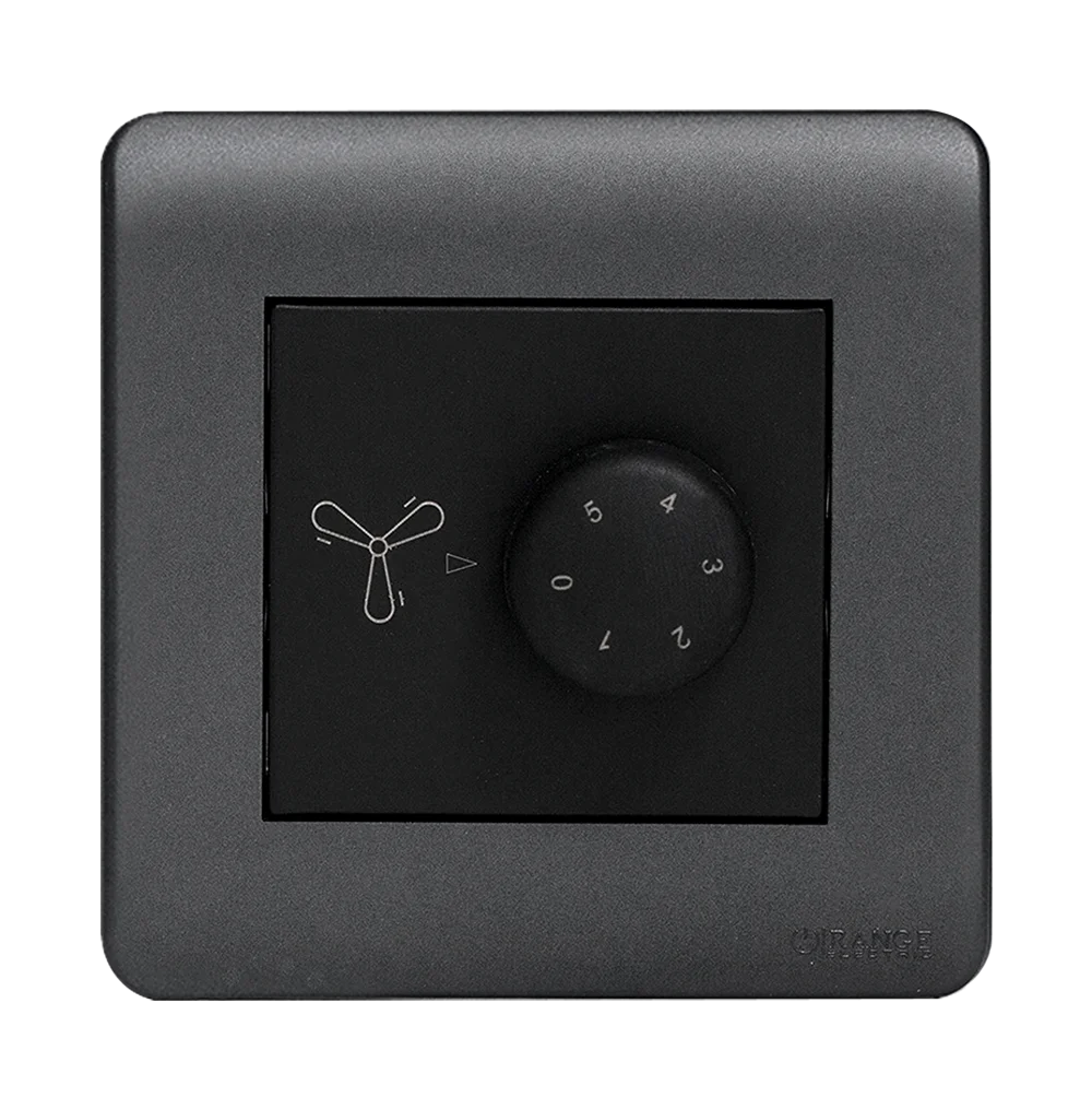 SCINTILLA 90Watt 5Step Humfree Fan Controller B/Matte with GM/Matte Surround