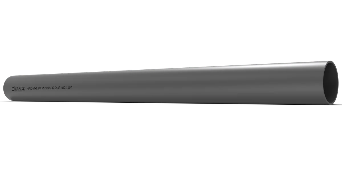 40mm / 1 1/4" uPVC Pressure Pipe PNT9 PE