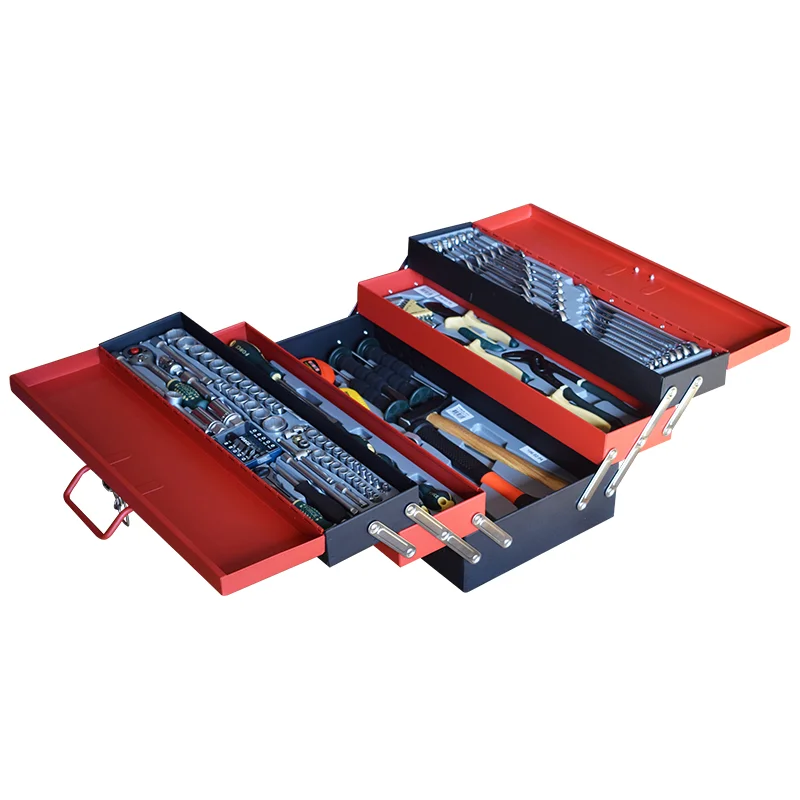 5 Tray Metal Tool Box With 124Pcs Tools ( FORCE )