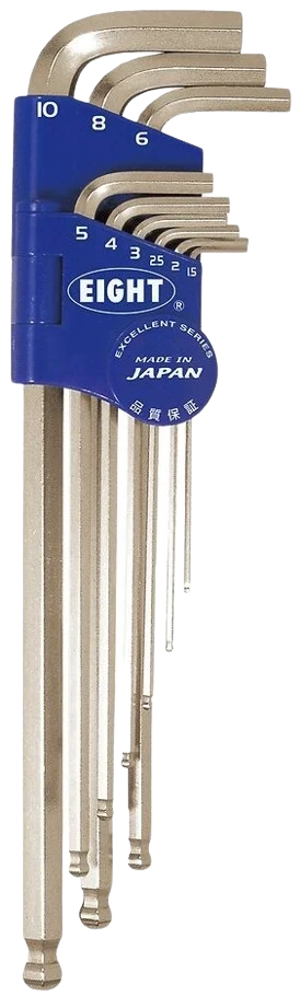 BALL END LONG HEX KEY ( ALLEN KEY ) SET – BHS-9N ( EIGHT )