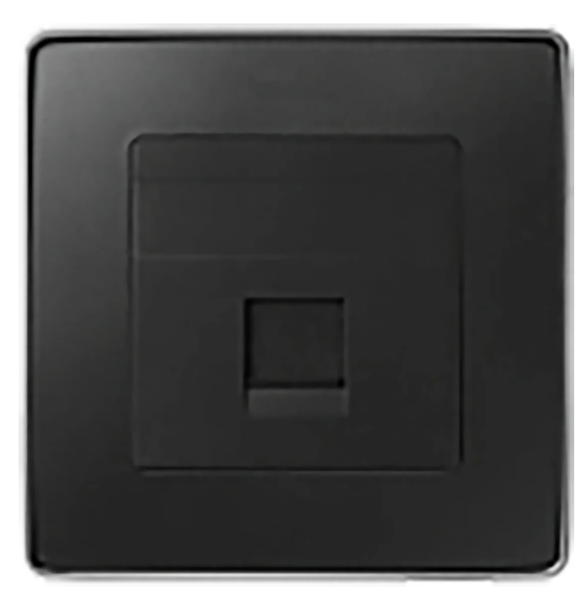 Wall Plate 2Port Black Matt