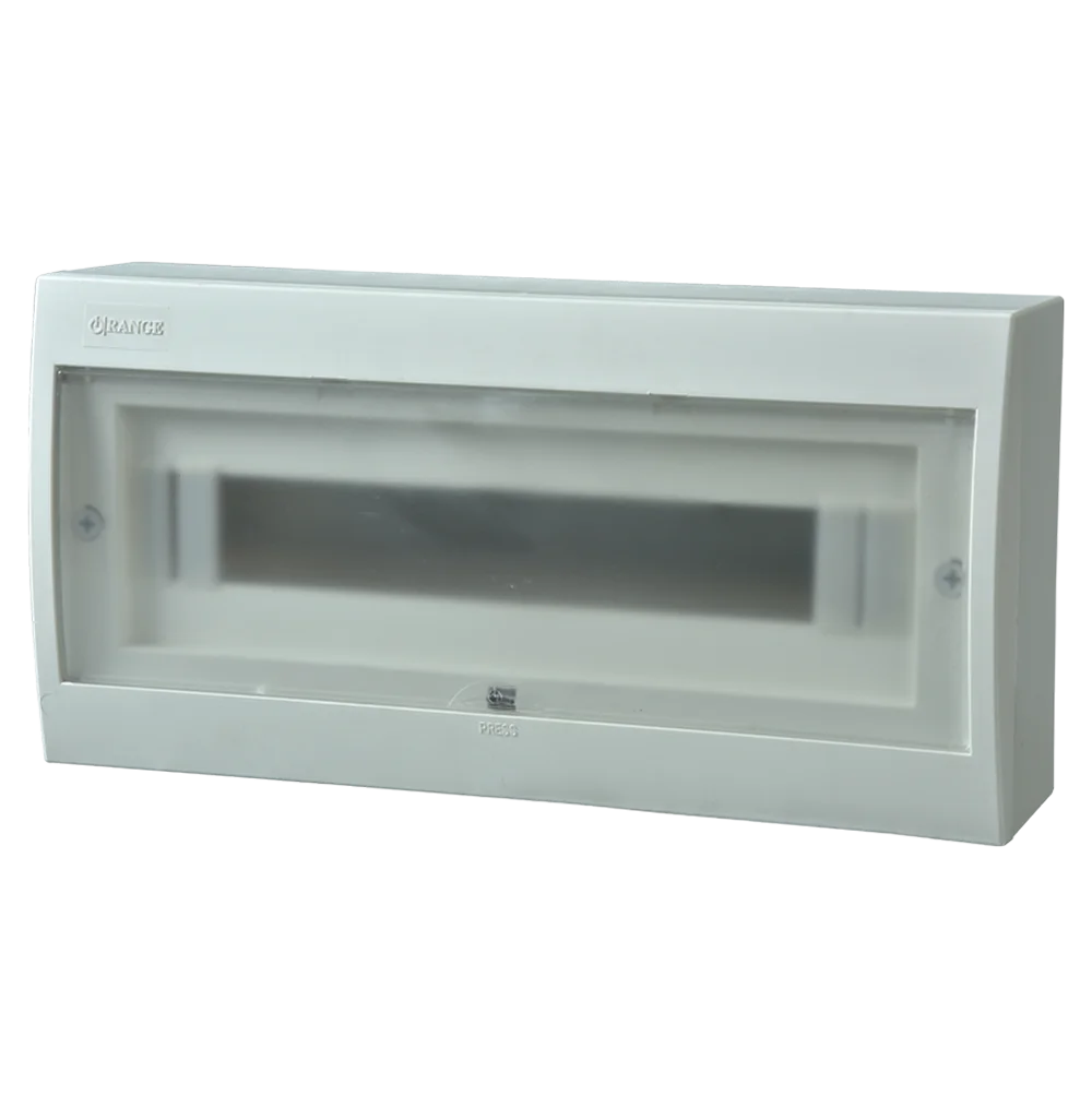 18Way Surface-Mounting Distribution Box 410x200x77mm (with Screw type Terminals) White