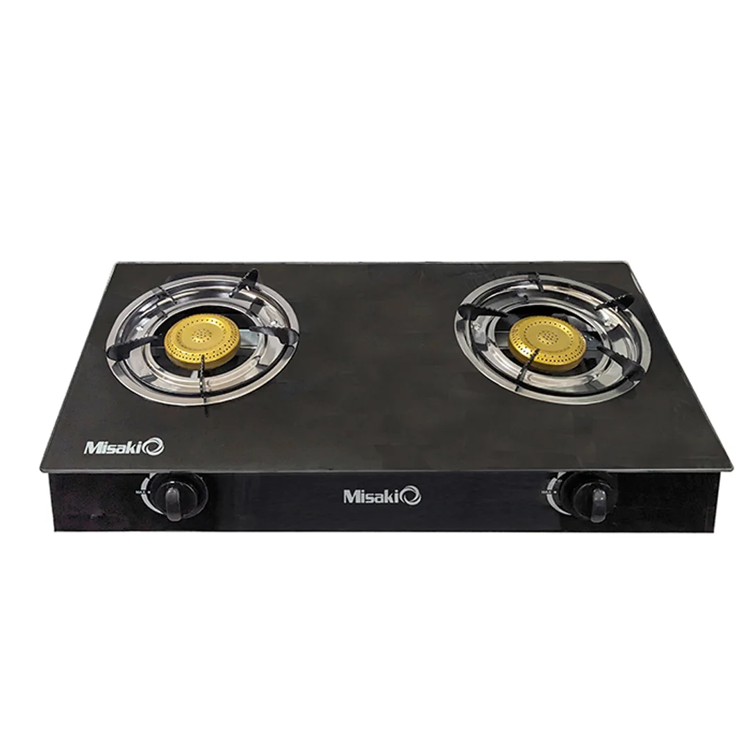 GAS COOKER MISAKI GLASS TOP DOUBLE BURNER 7102