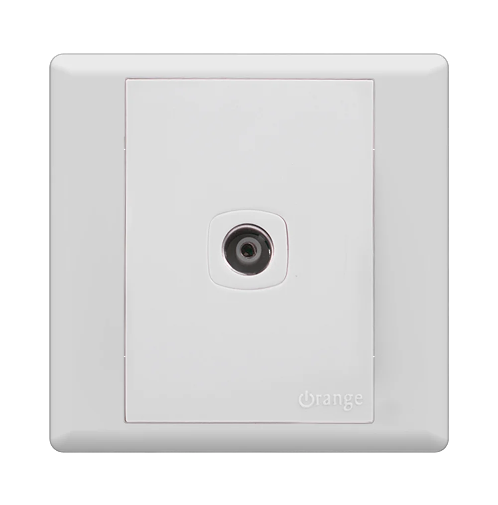 MONACO 1Gang TV Co-Axial Outlet (75Ohm) White with WH/Surround
