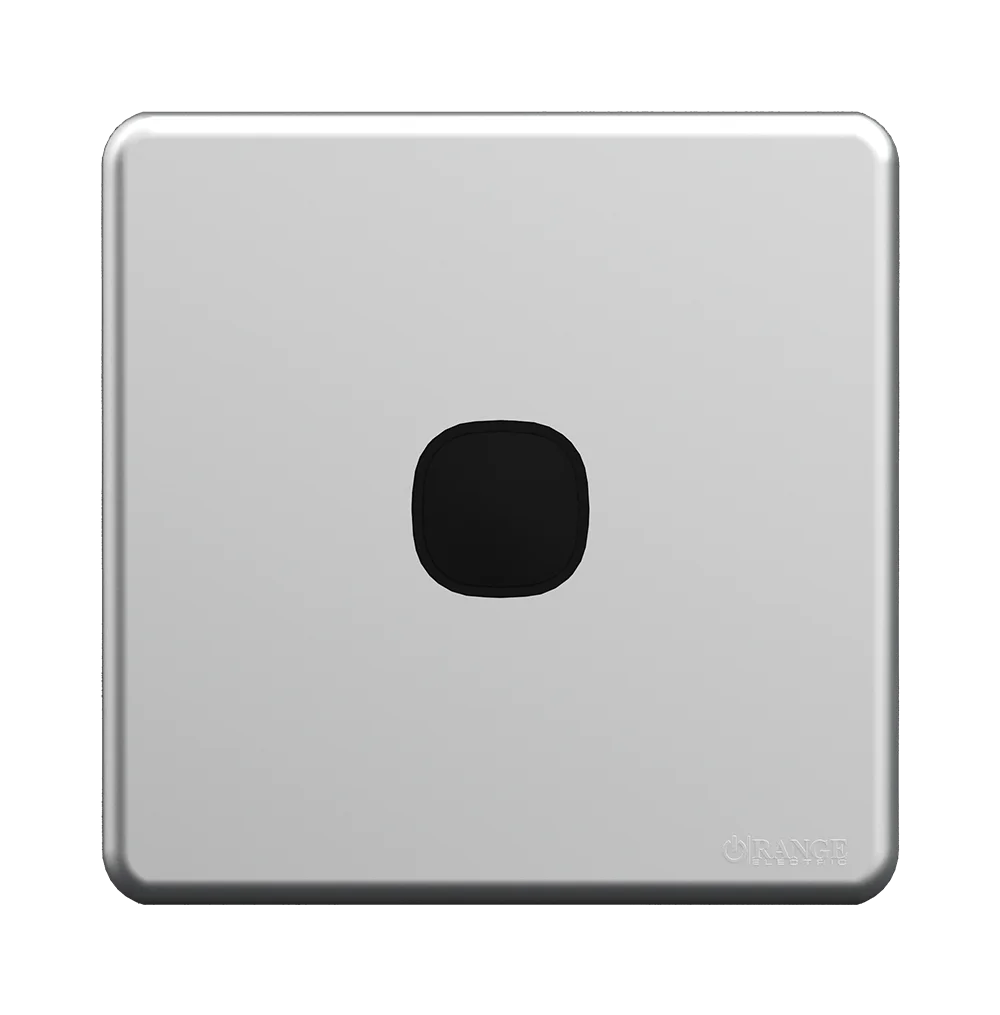 ENIGMA 1Gang Blank Plate with Removable Plug Stone Black (British Standard)