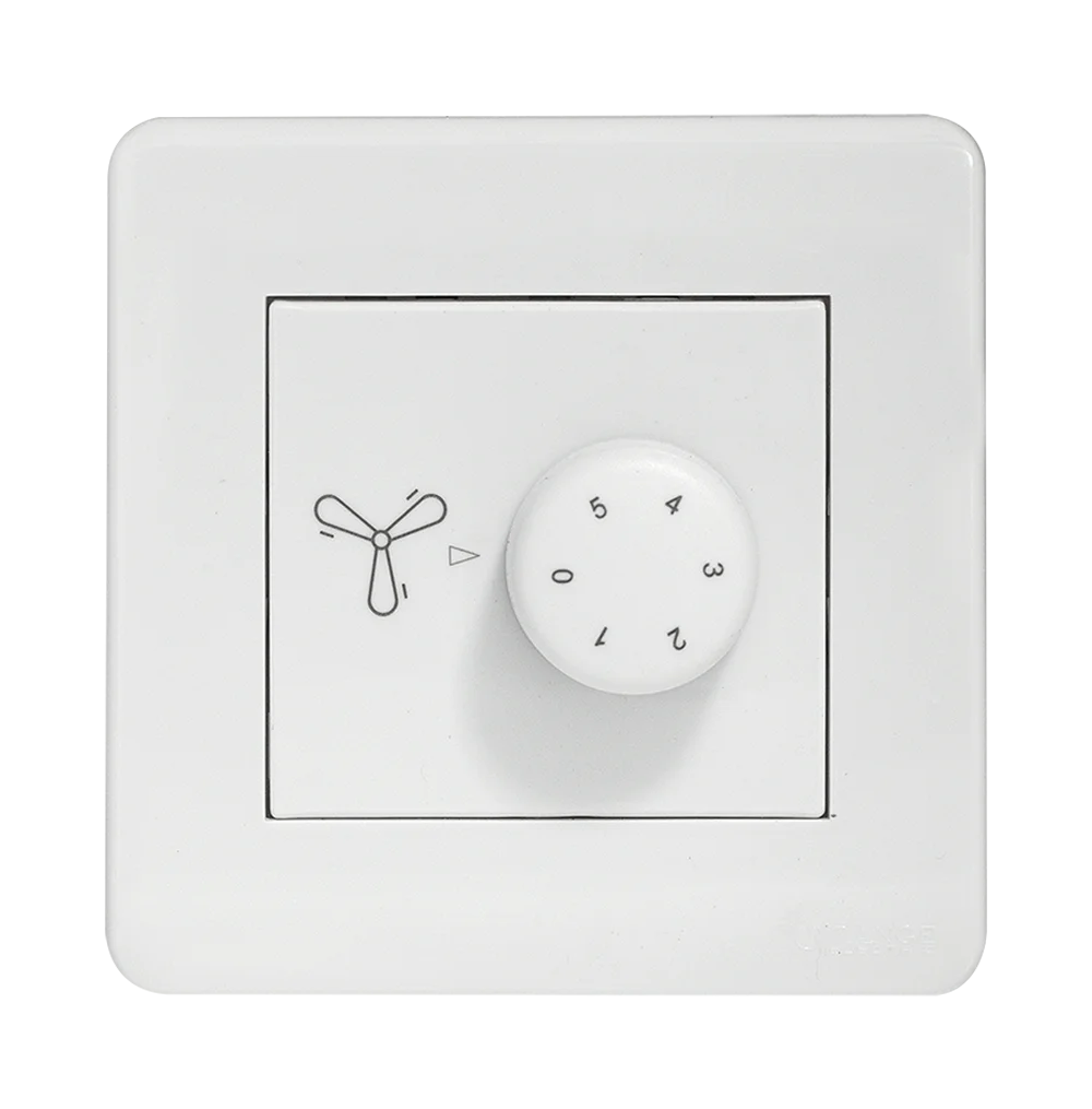 SCINTILLA 90Watt 5Step Humfree Fan Controller White with White Surround