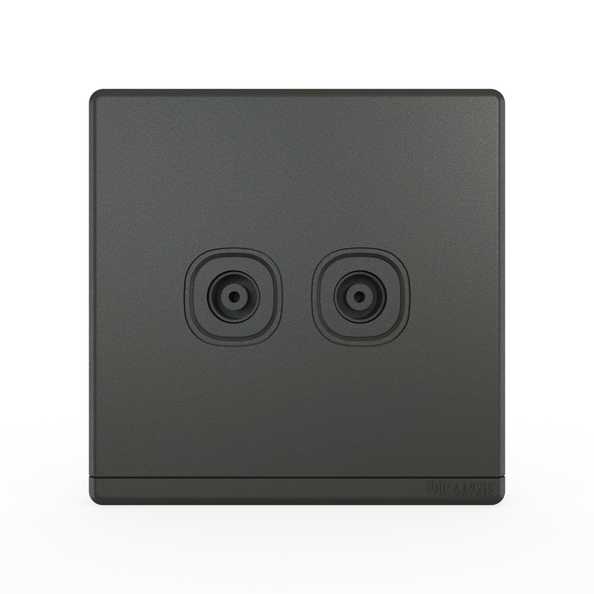 ODESSA 2Gang TV Co-Axial Outlet (75Ohm) Pearl Gunmetal
