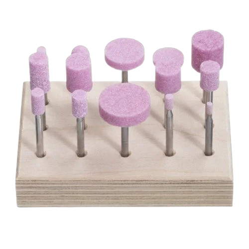 ALUMINIUM OXIDE PINK MOUNTED POINT SET 14PCS ( LUKAS )