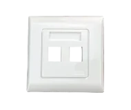 Face Plate 2 Port - 86mmx86mm-UK type - White