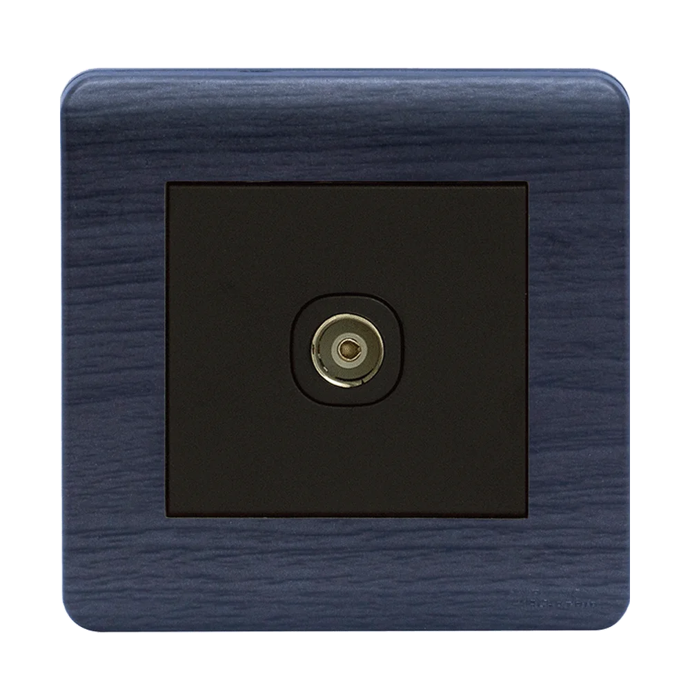 SCINTILLA 1Gang TV Co-Axial Outlet (75Ohm) B/Matte with Kaluwara Surround