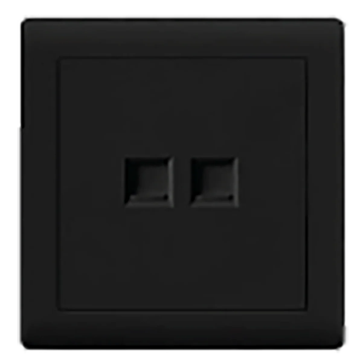 Wall Plate 1Port Black Matt