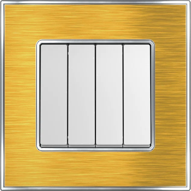 YULE 16Amp. 4Gang 2Way Switch Gold