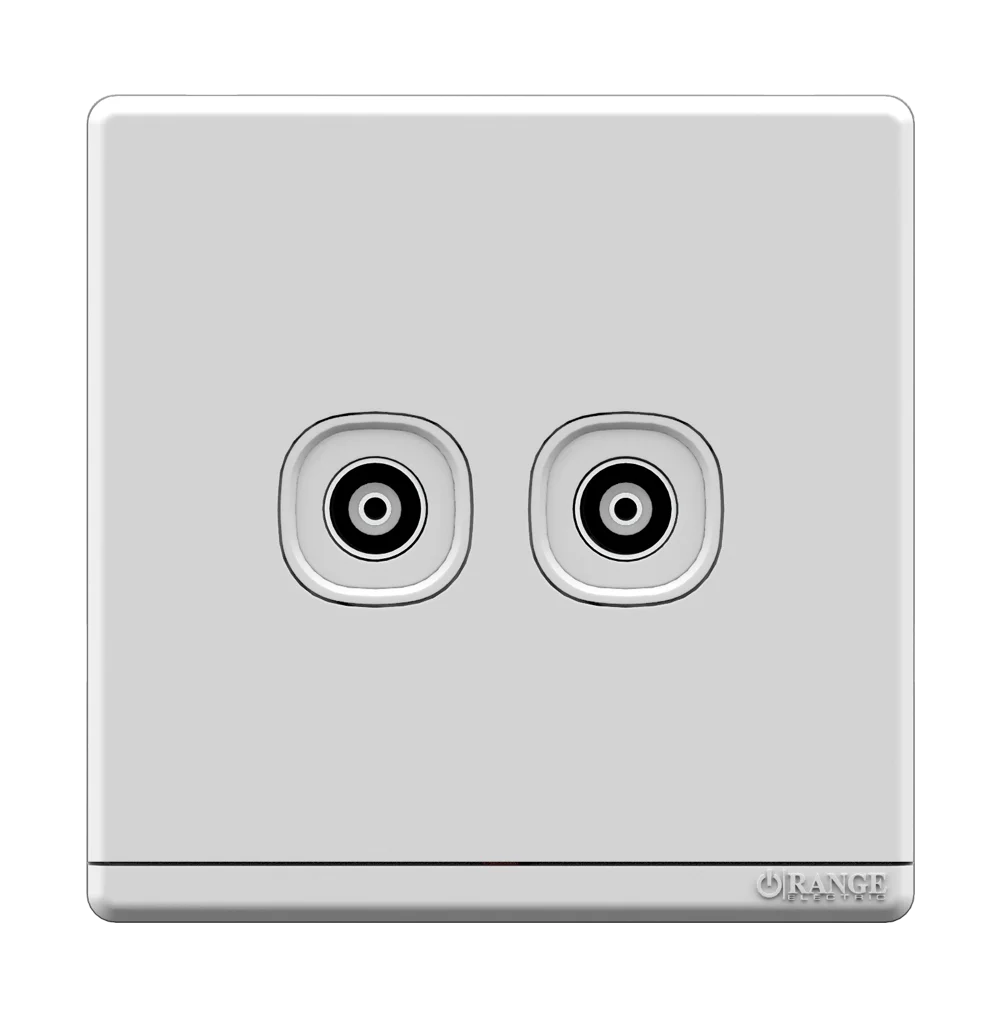 ODESSA 2Gang TV Co-Axial Outlet (75Ohm) White