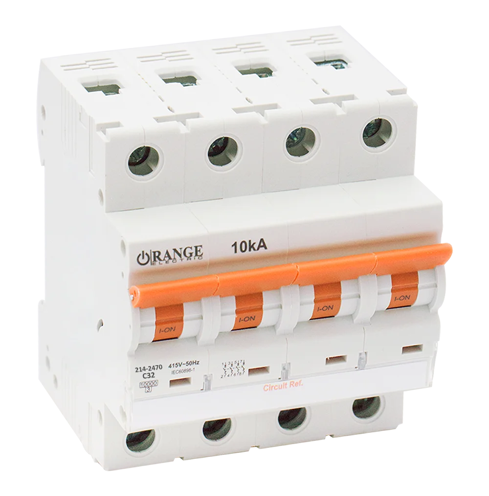 10KA 32Amp. 4Pole, Type C, 415V, 10kA MCB