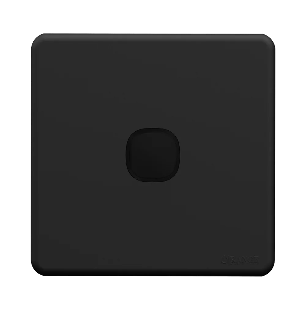 ENIGMA 1Gang Blank Plate with Removable Plug Gunmetal (British Standard)