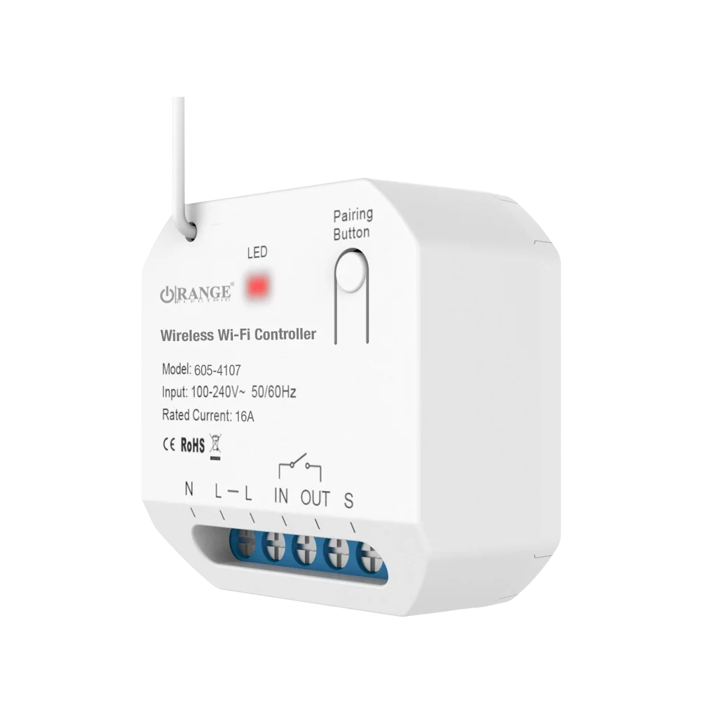 1Channel 16Amp. Wireless Wi-Fi Controller (IP20)
