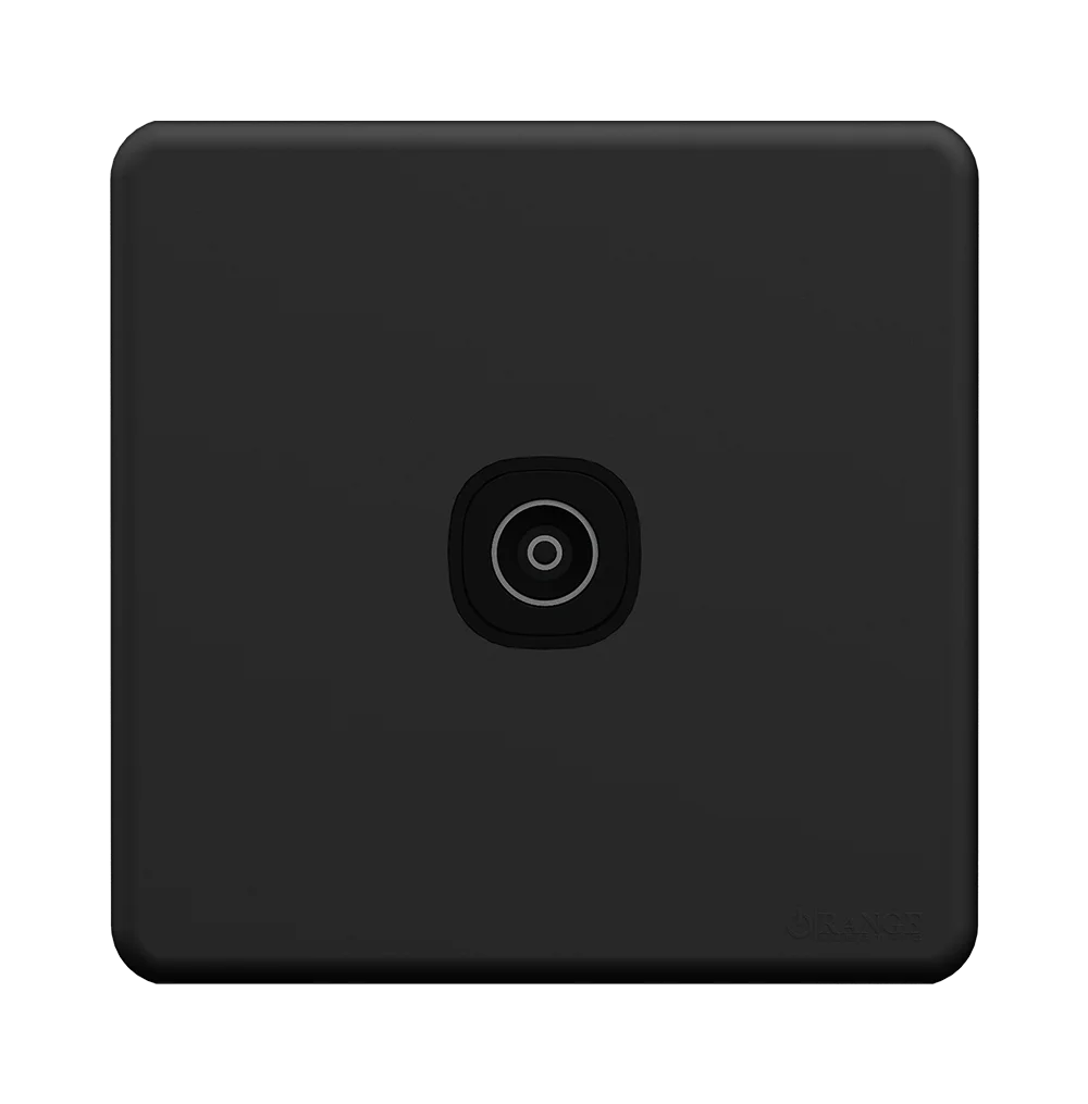 ENIGMA 1Gang TV Co-Axial Outlet (75Ohm) Gunmetal (British Standard)