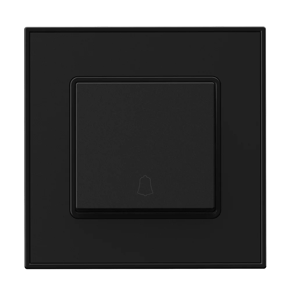 YULE 16Amp. 1Gang 1Way Bell Press Switch Black