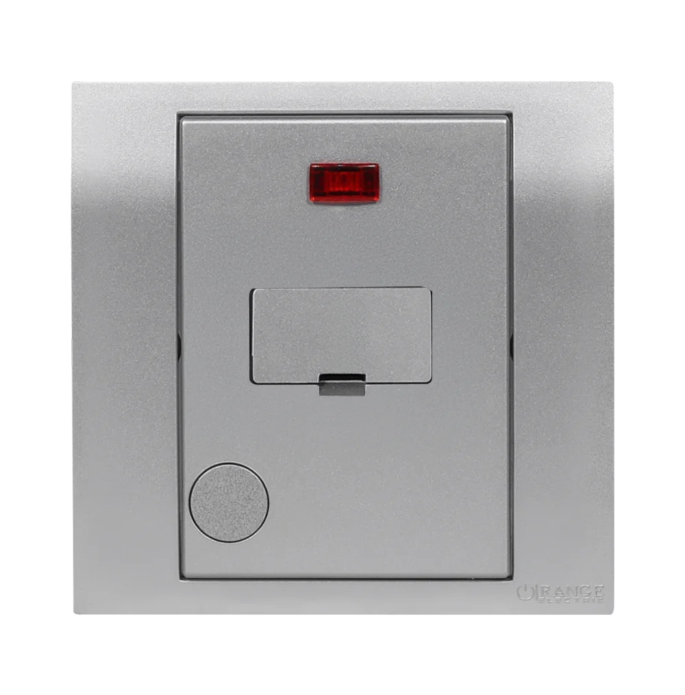 13Amp. Unswitched Fuse Connection Unit with Indicator S/Matte with S/Matte Surround