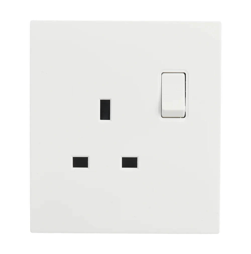 VIRAGO 13Amp. Single 1Pole Switched Socket Outlet without Indicator White