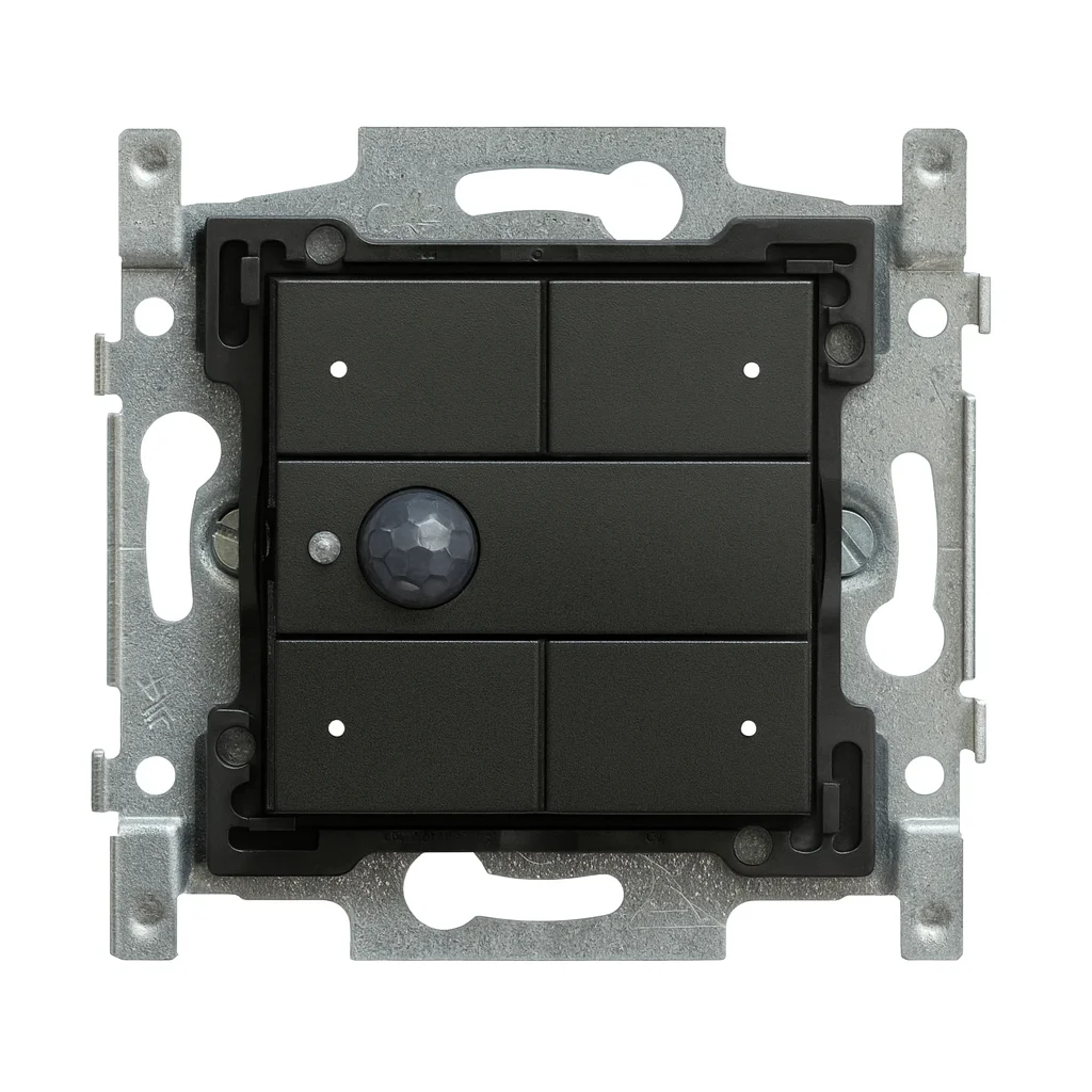 Switch-Motion detector 3 buttons Niko Black Coated 161 RGB LED