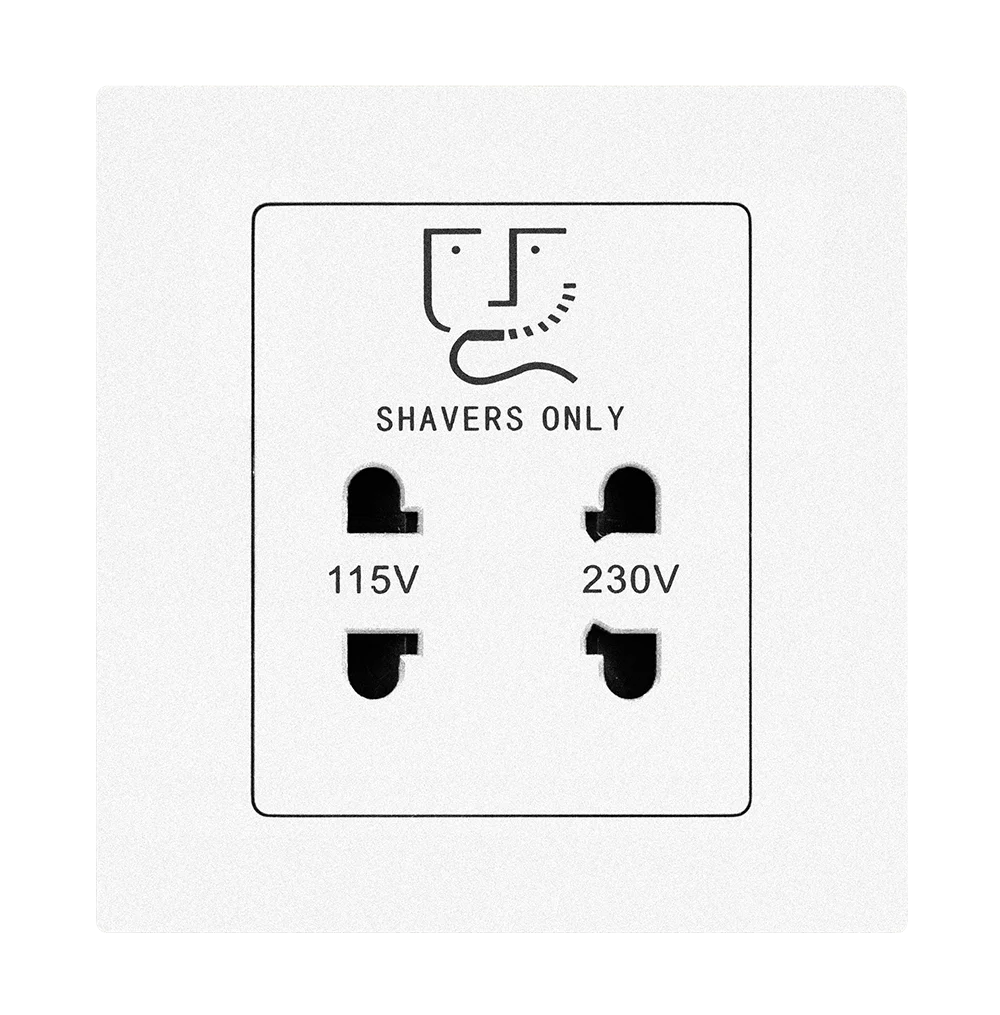 VIRAGO Shaver Socket Outlet White