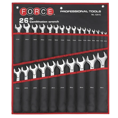 6-32mm Combination Wrench Set 26pc – 5261C ( FORCE )