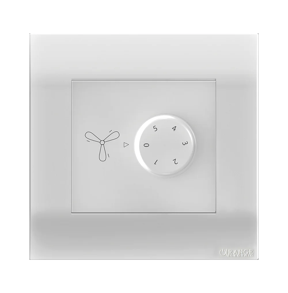 AKOYA 90Watt 5Step Humfree Fan Controller White with White Surround