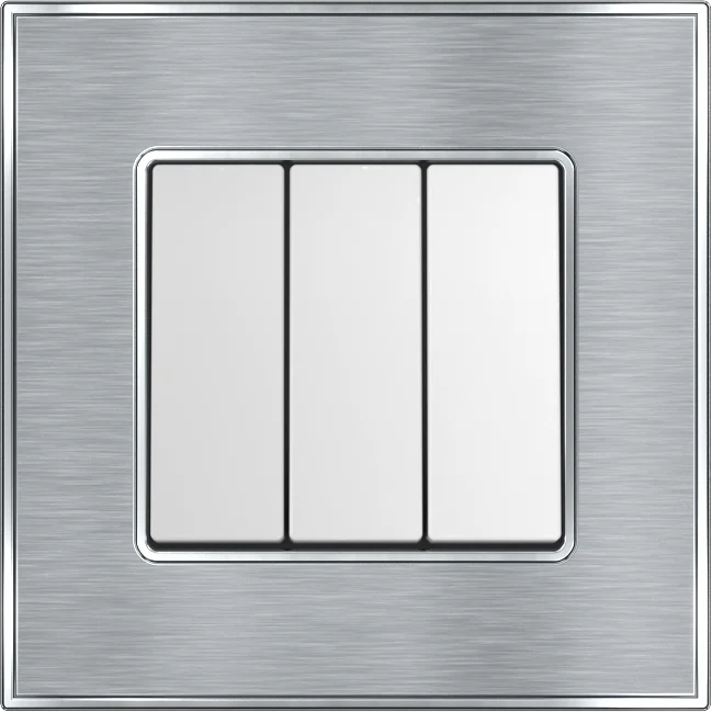 YULE 16Amp. 3Gang 1Way Switch Silver