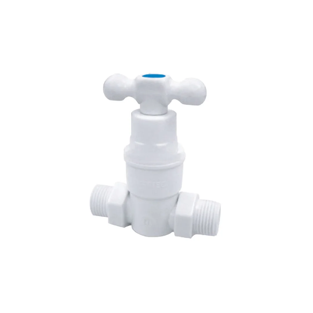 MAC PLUS STOP TAP PLASTIC T HANDLE WHITE