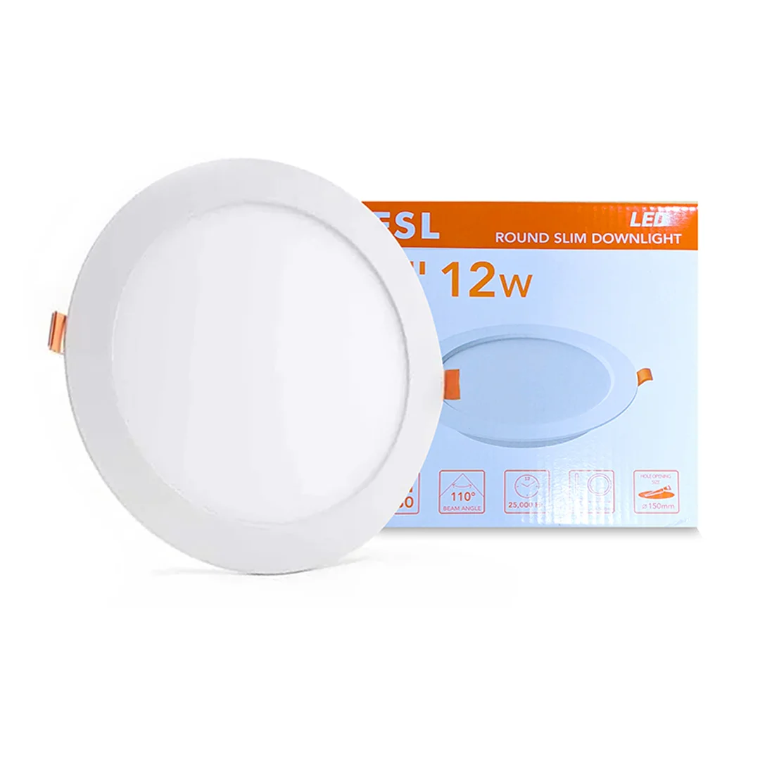 FSL LED SLIM PANEL LIGHT 6500K COOL WHITE ROUND 8″