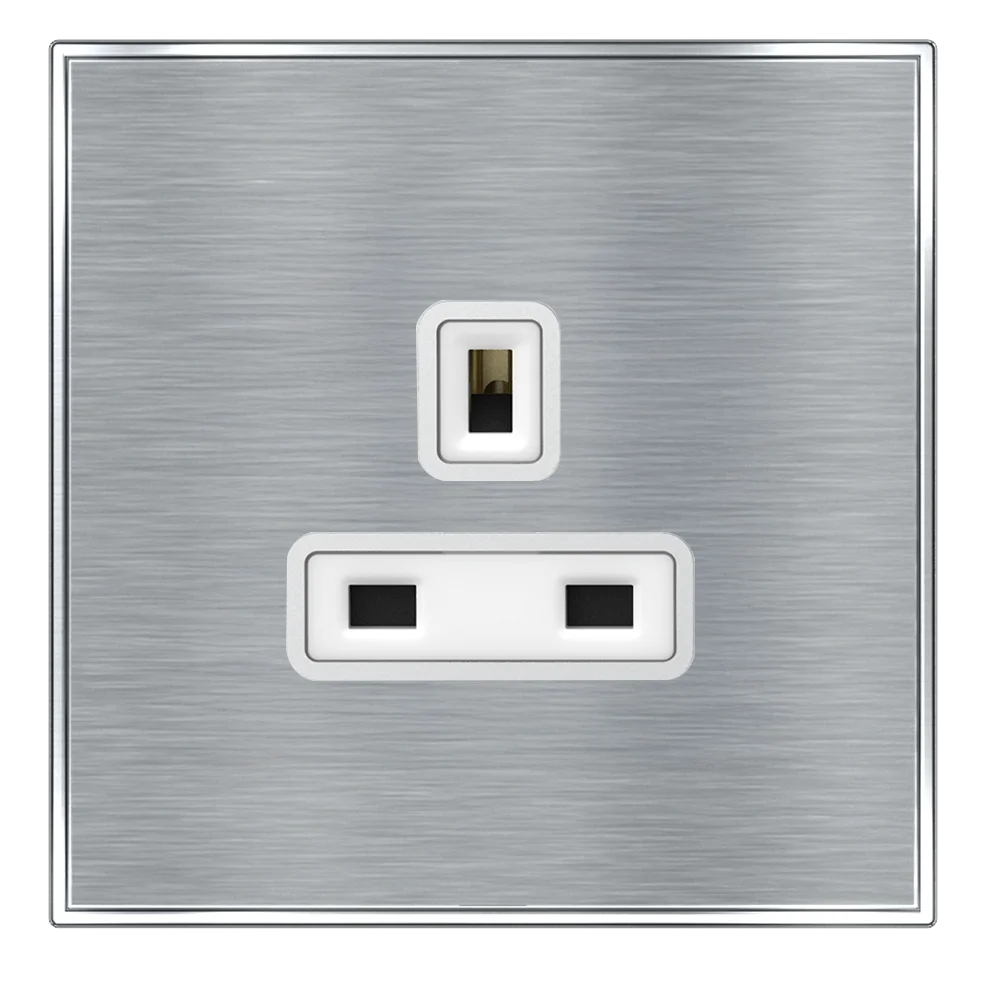 YULE 13Amp. Single Un-Switched Socket Outlet Silver