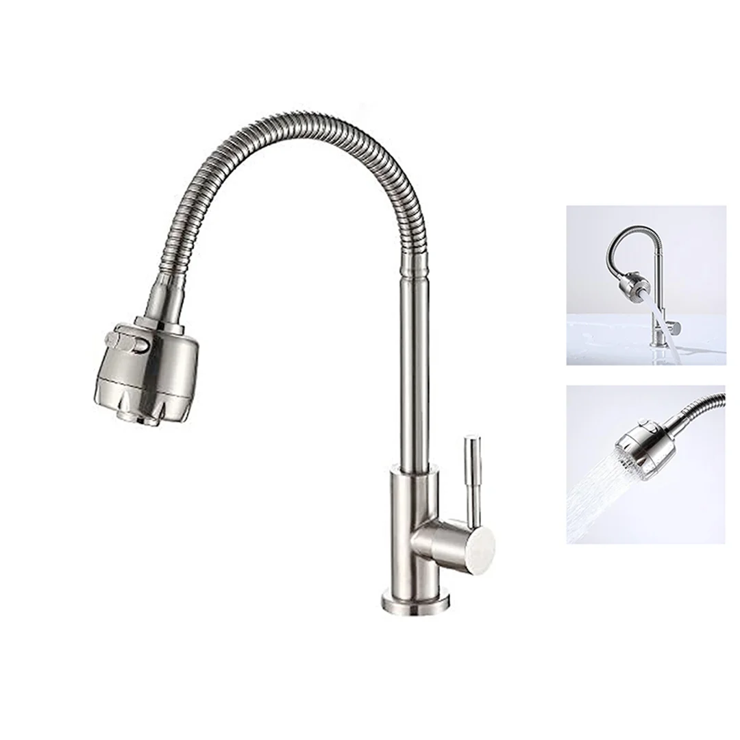 FAUCET SWAN NECK TAP SS FLEXIBLE TYPE 2 IN 1 TASTEFUL LIFE CHINA