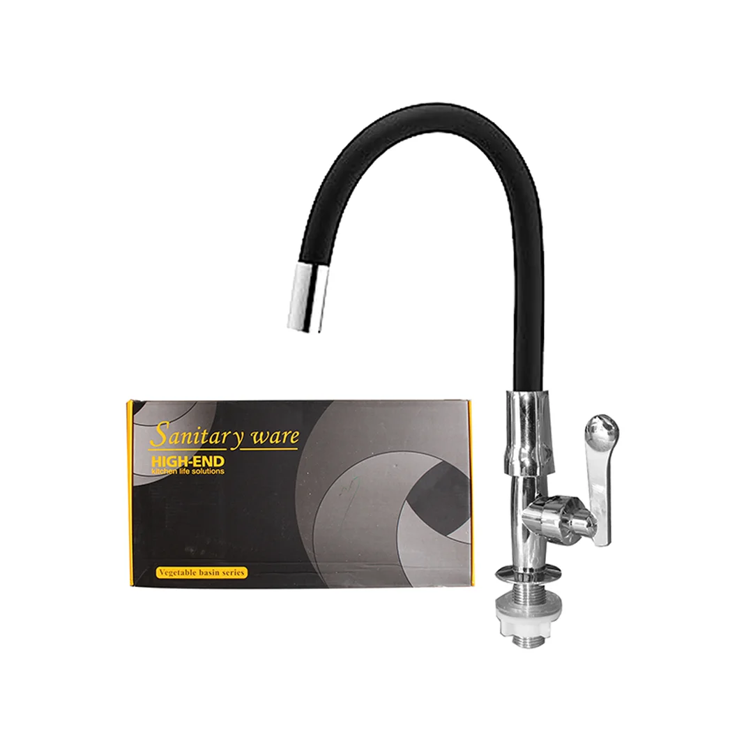FAUCET SWAN NECK TAP BLACK FLEXIBLE TYPE CHINA