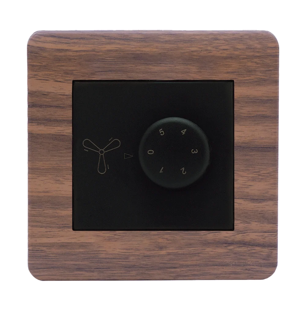 SCINTILLA 90Watt 5Step Humfree Fan Controller B/Matte with Kumbuk Surround