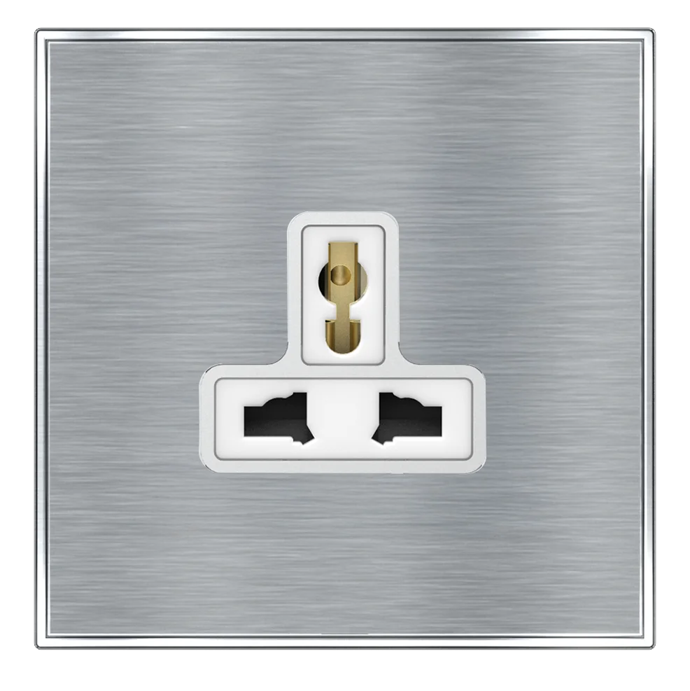 YULE 13Amp. Single Multi Un-Switched Socket Outlet Silver