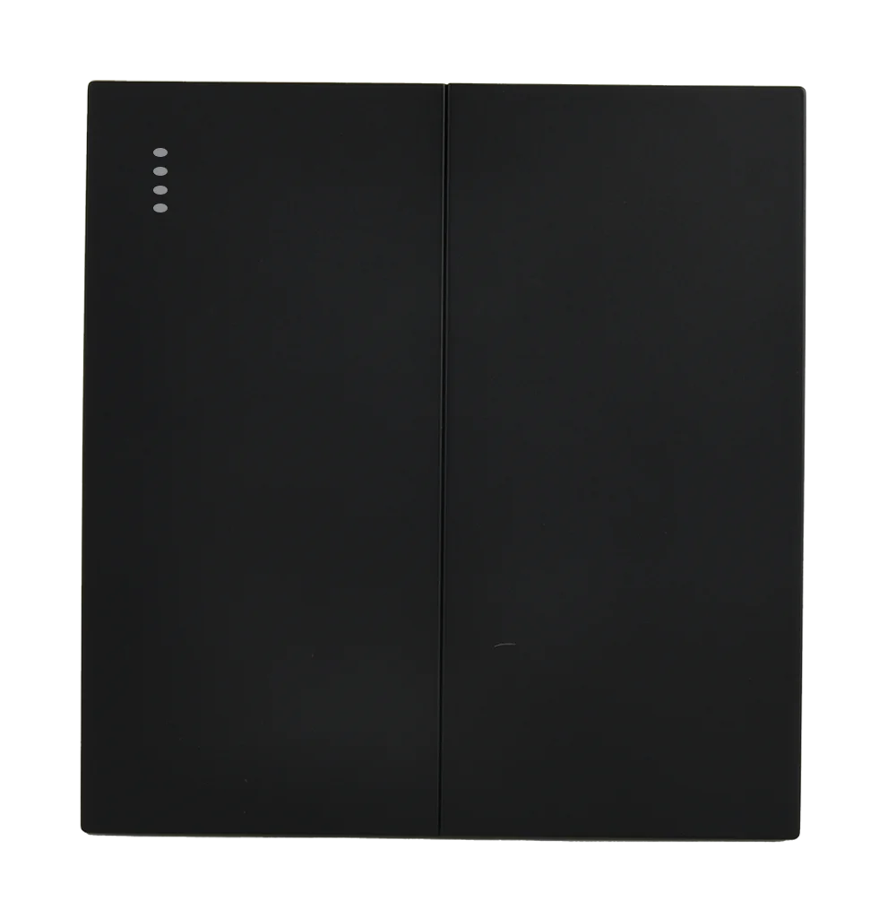 VIRAGO 2Gang 2Way Switch with Indicator Black