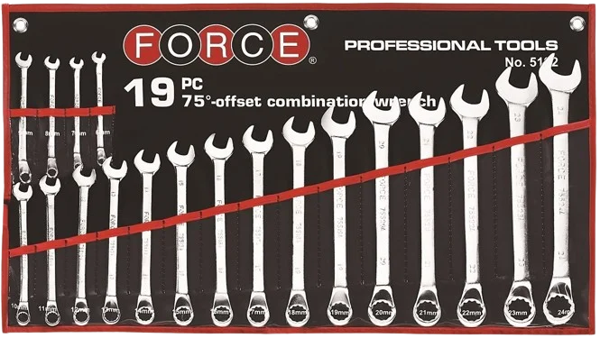 Offset Combination Wrench Set 19pc – 5192 ( FORCE )