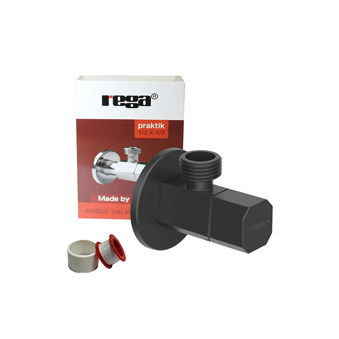 TAP ANGLE VALVE REGA 1 2 BLACK HEXAGON CHINA