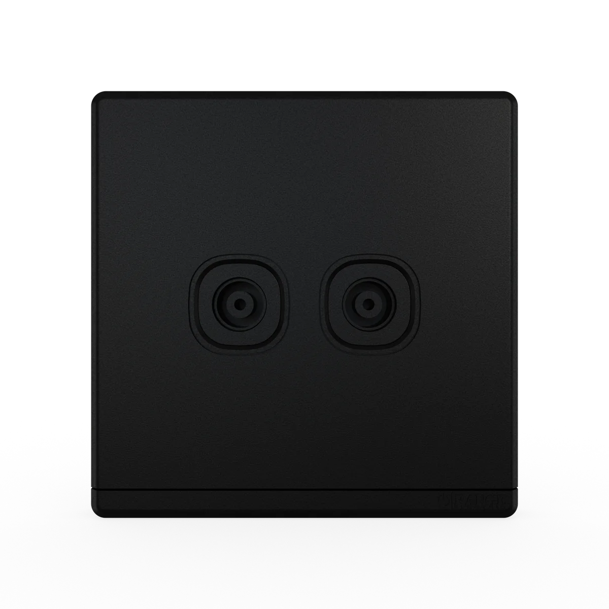 ODESSA 2Gang TV Co-Axial Outlet (75Ohm) Pearl Black