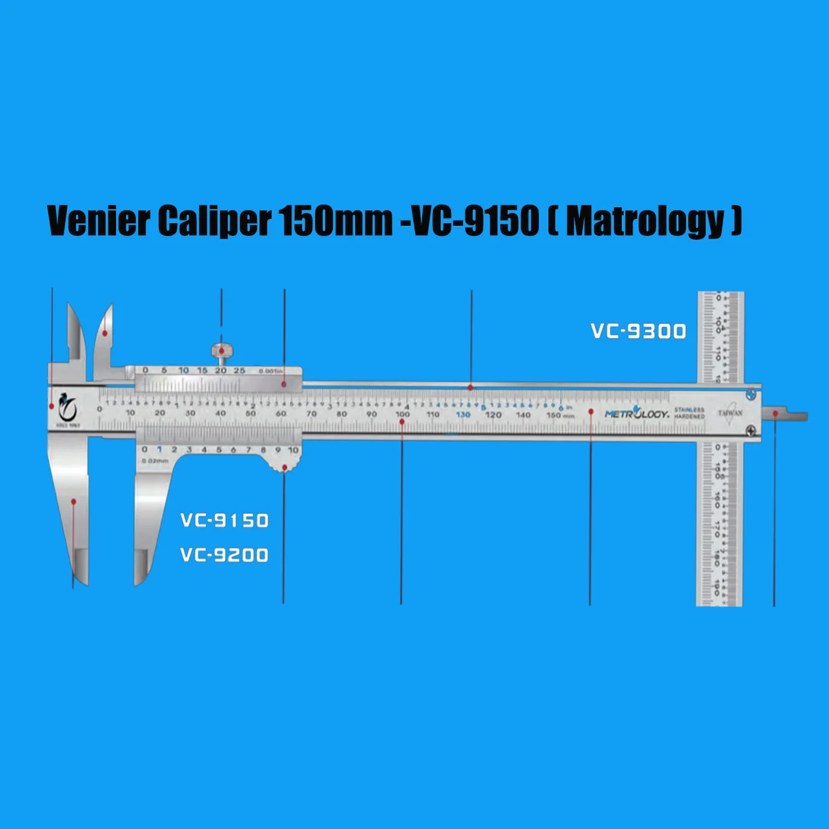 Venier Caliper 150mm -VC-9150 ( MATROLOGY )